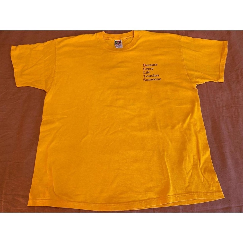Fruit Of The Loom Heavy Cotton T Shirt Because Every Life Touches XXL sku12